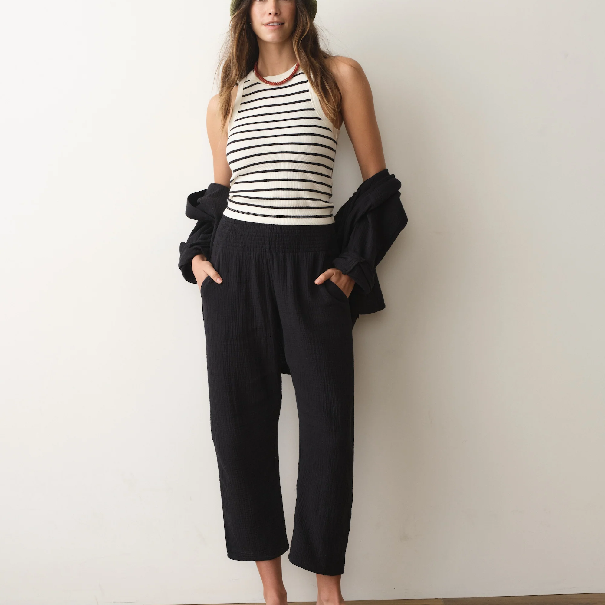 Lexi Rib Sun-In High Neck Crop Tank