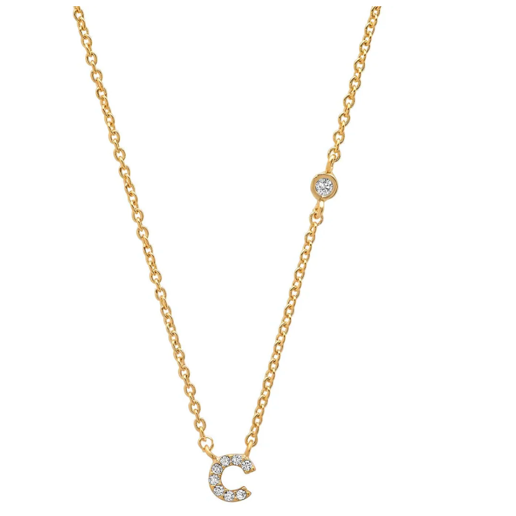 CZ Initial Necklace