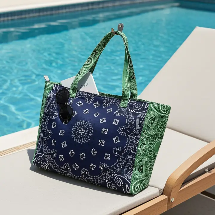 Bandana Print Canvas Tote
