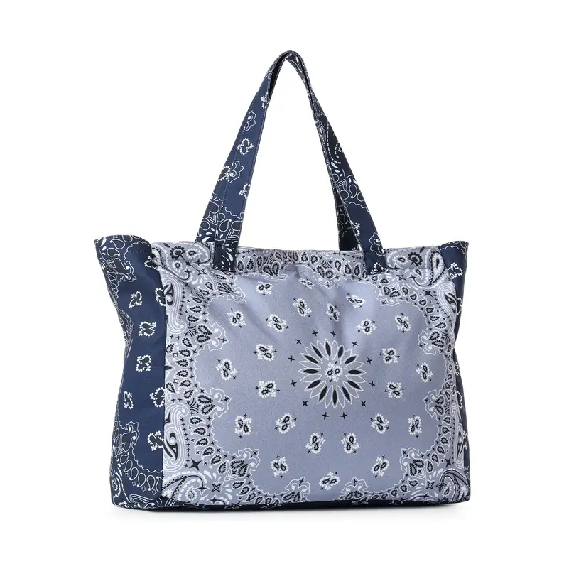 Bandana Print Canvas Tote