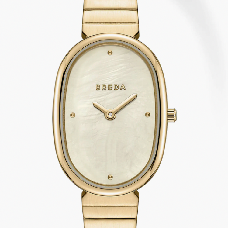 BREDA Women's 'Jane' Gold and Metal Bracelet Watch, 23MM