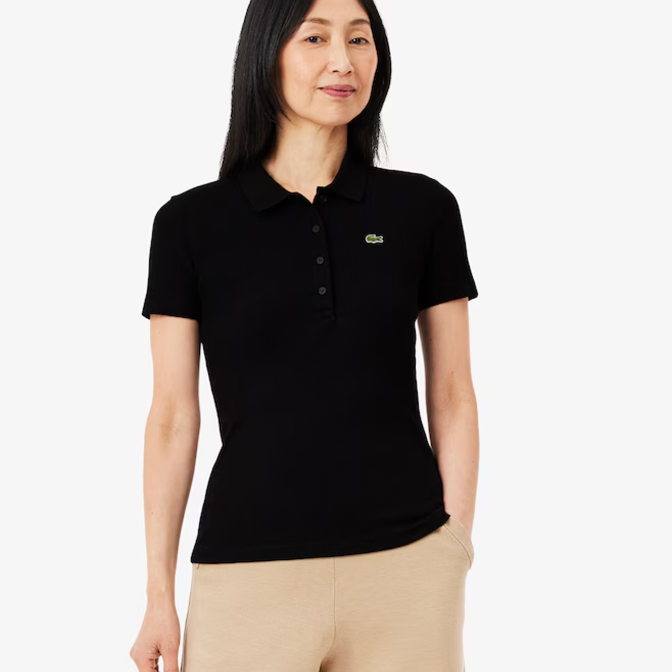 Slim Fit Ribbed Polo