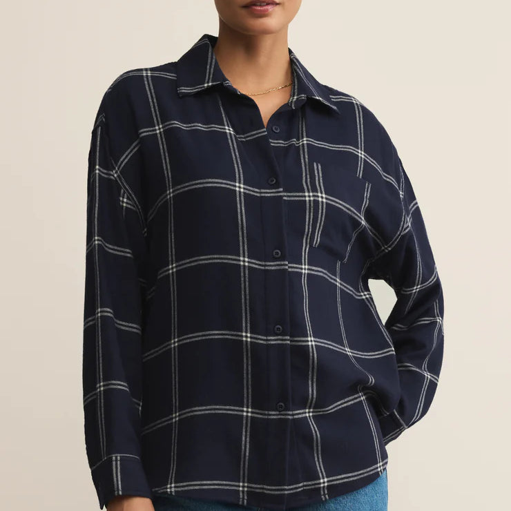 River Plaid Button Up