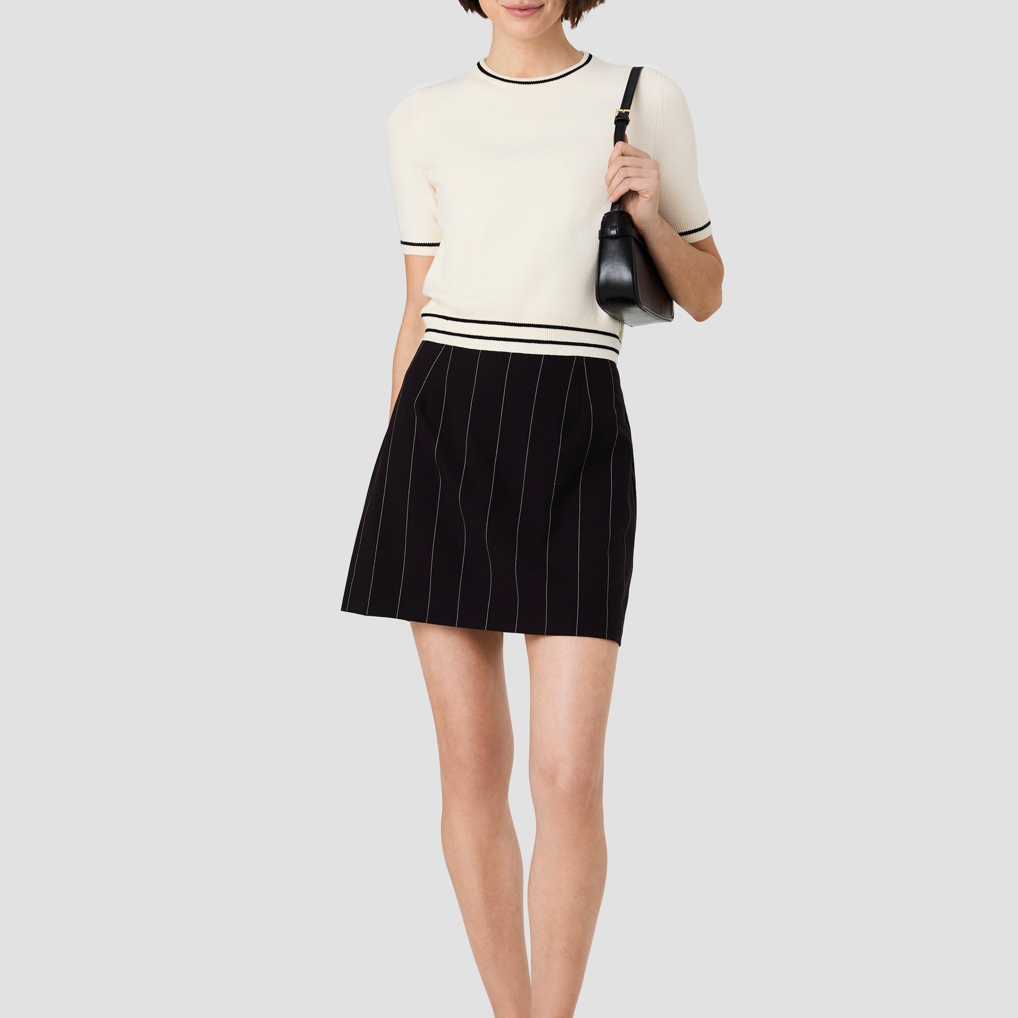 Babysoft Shortsleeve Rib Stripe Top