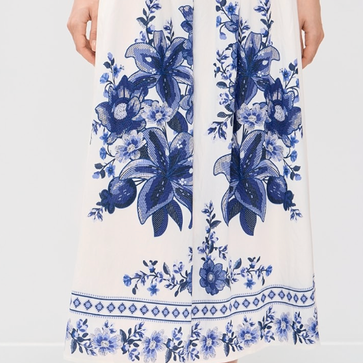 Floral Detail Midi Skirt