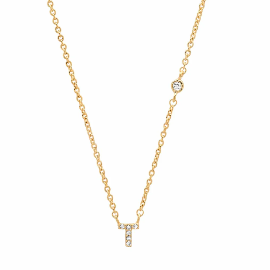 CZ Initial Necklace