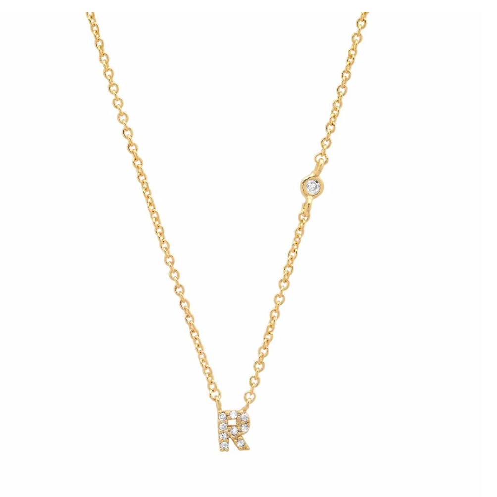 CZ Initial Necklace