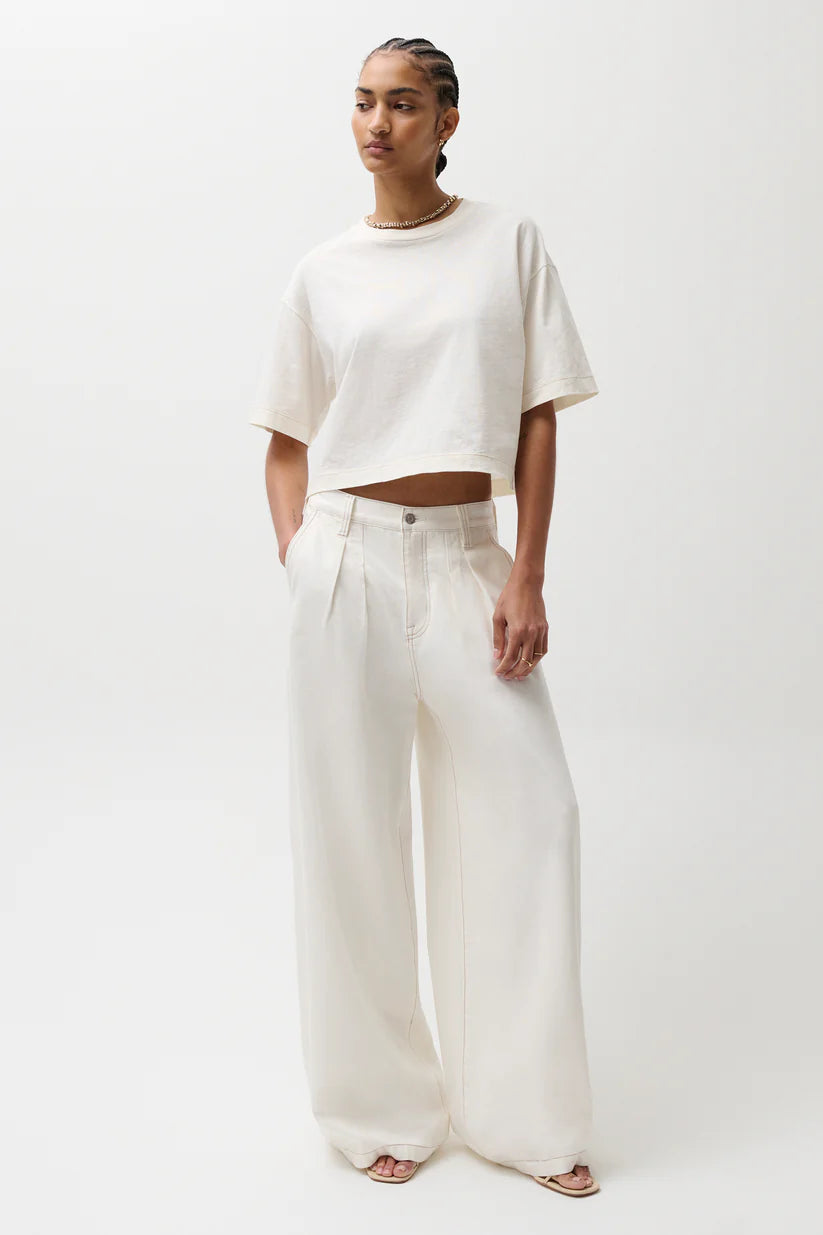 Delphine Pleated in Off White