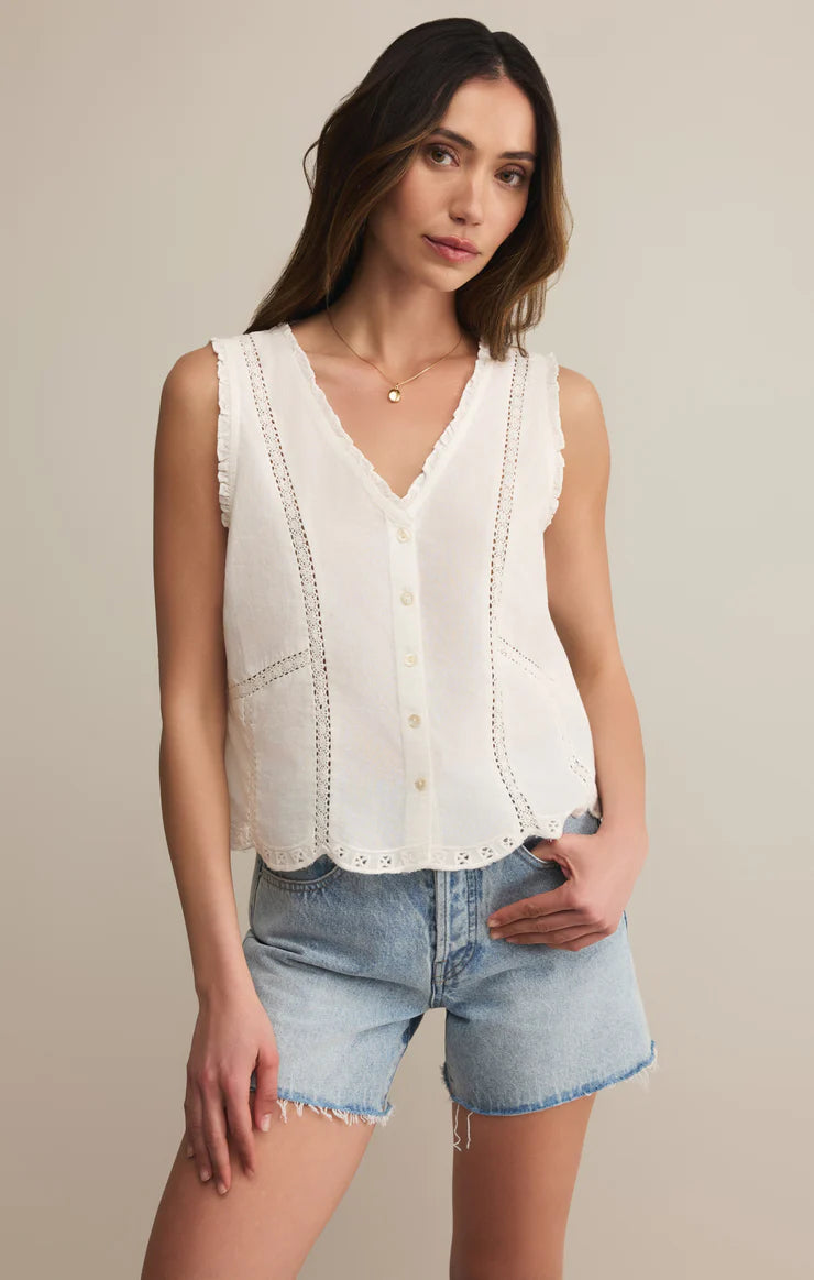 Tomi Embroidered Tank – II Brunettes