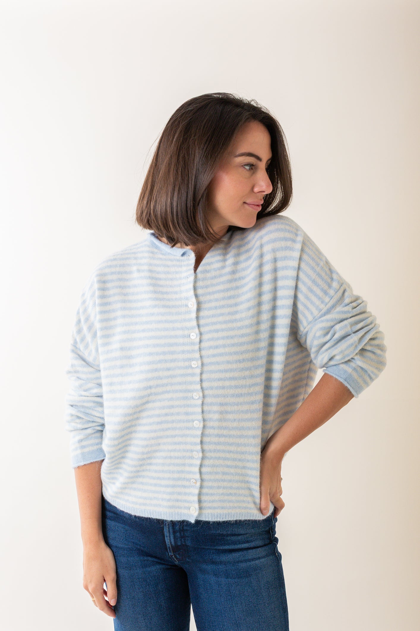 Mini Striped Piper Cardigan