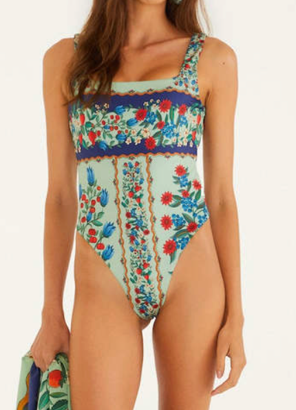 Fruite Beauty Faded Green One Piece