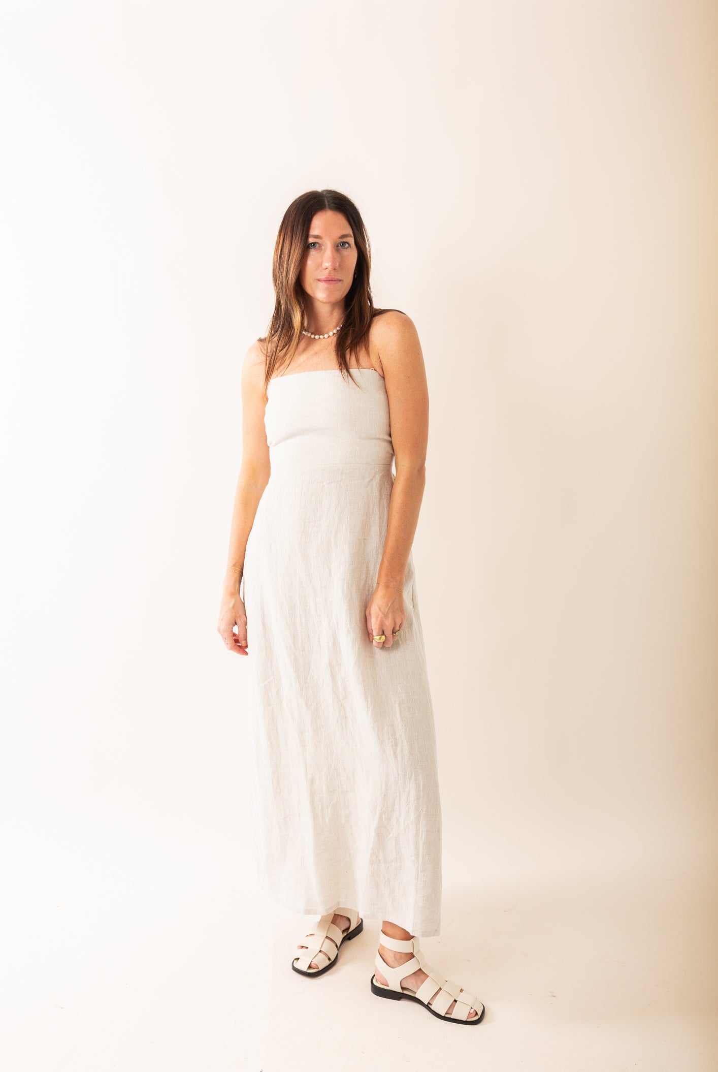 olivaceous linen dress Olivaceous