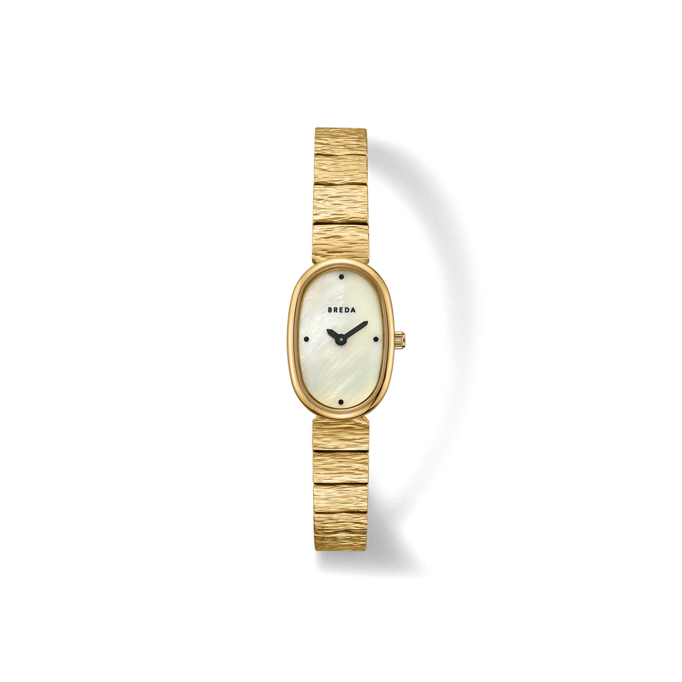 BREDA 'Jane Revival' Gold and Ivory Metal Bracelet Watch, 23MM