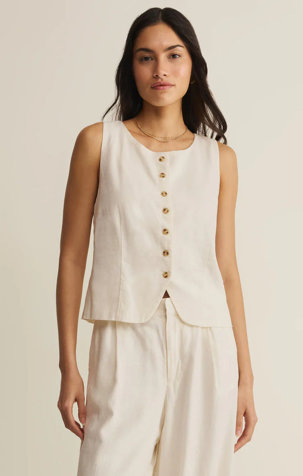 Roman Linen Vest