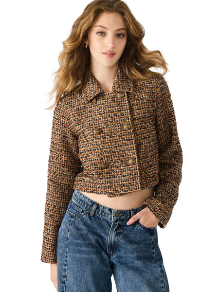 Avie Jacket in Brown Plaid Mix – II Brunettes