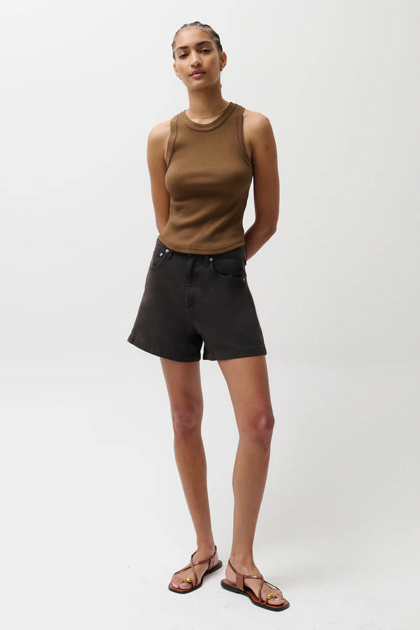 Kimora High Rise A-line Short in Bristol Black