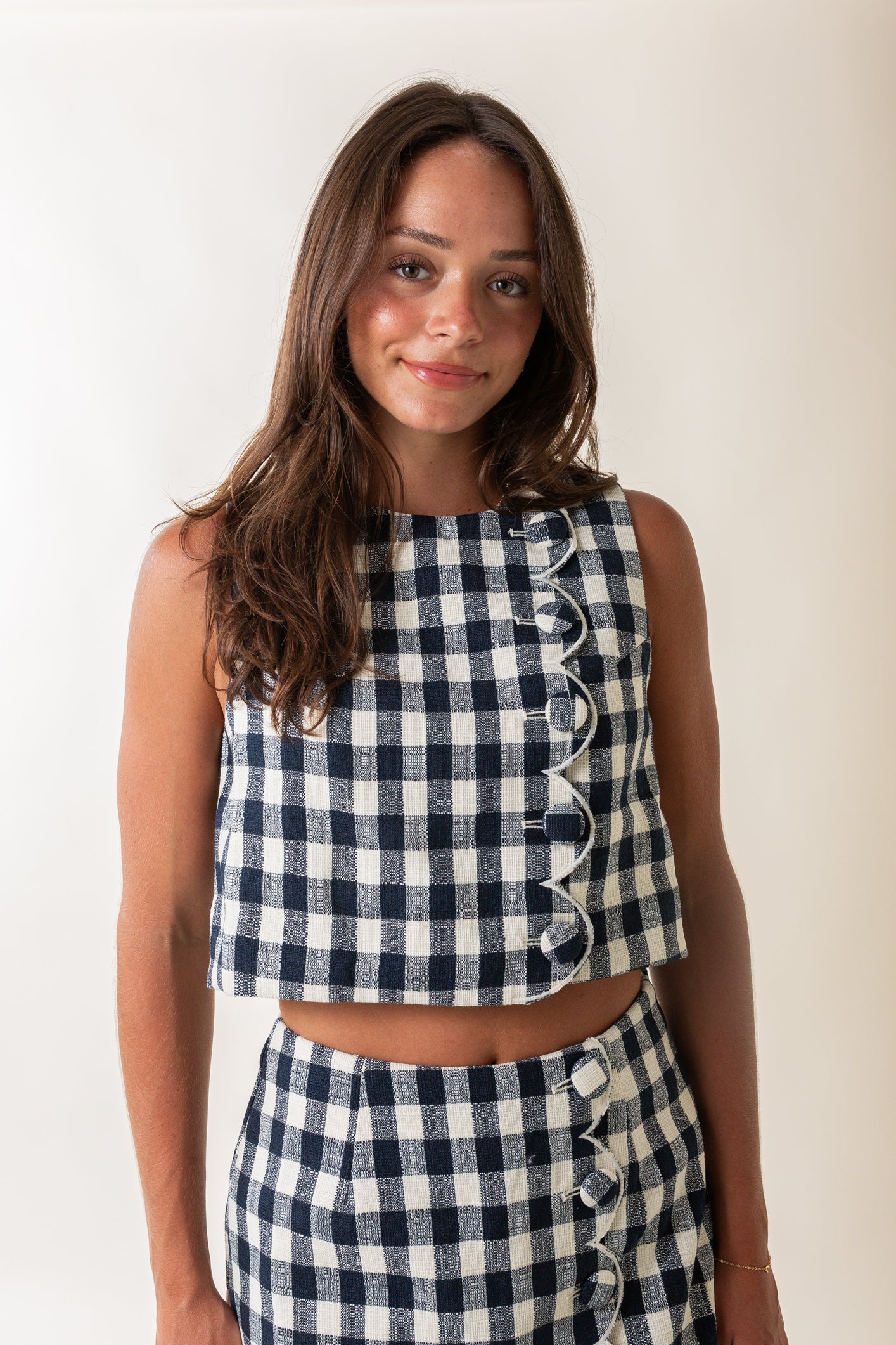 アンドマリー　andmary Hannah check tops ANDMARY】Hannah check tops