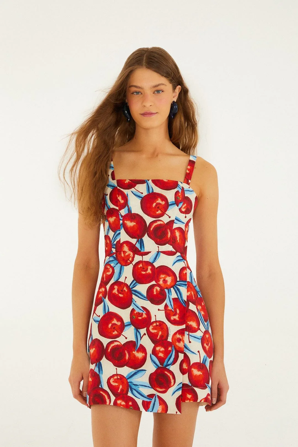 Cherry Blossom Sleeveless Mini Dress