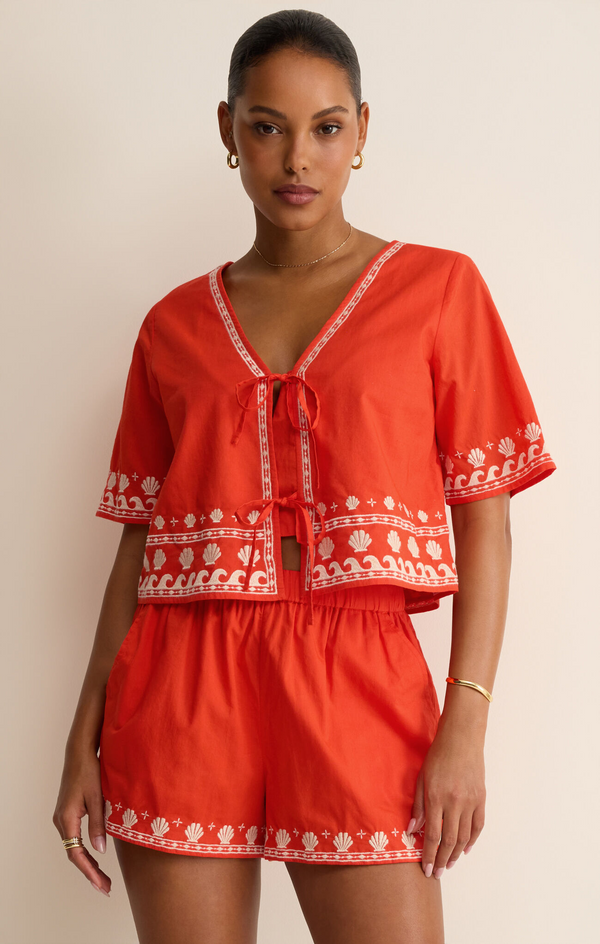 Cast of Waves Top in Lychee