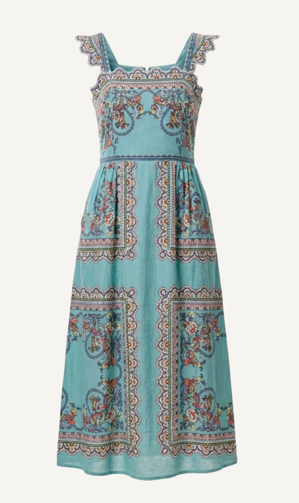 Veronique Ankle Dress in Bleura Print