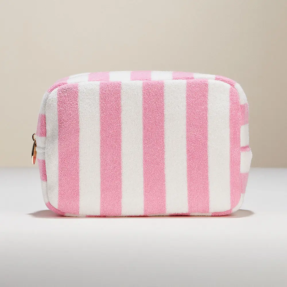 Striped Pattern Cosmetic Pouch Bag