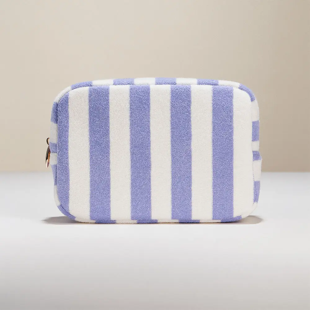 Striped Pattern Cosmetic Pouch Bag