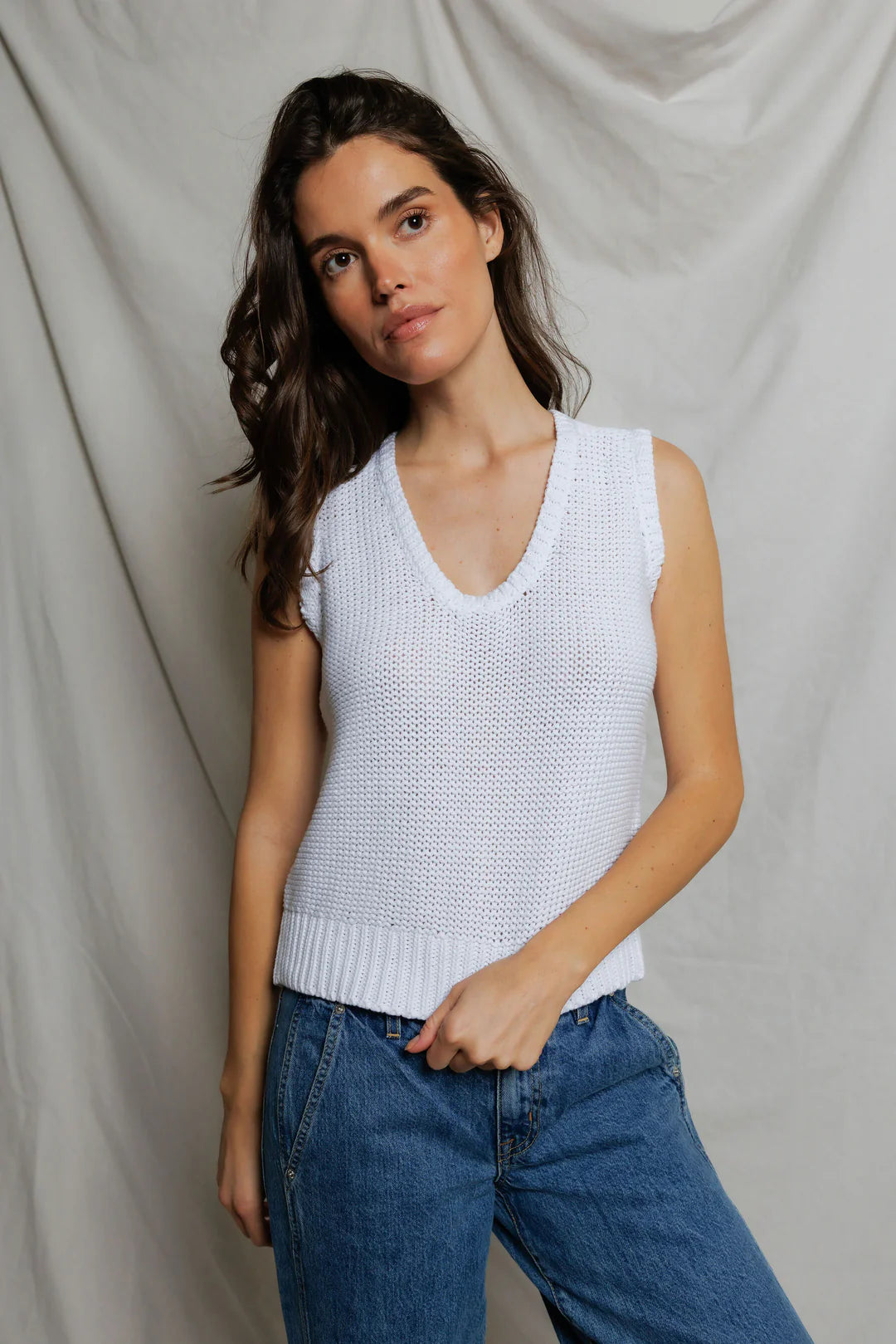 Peggy Cotton Sweater Tank Top