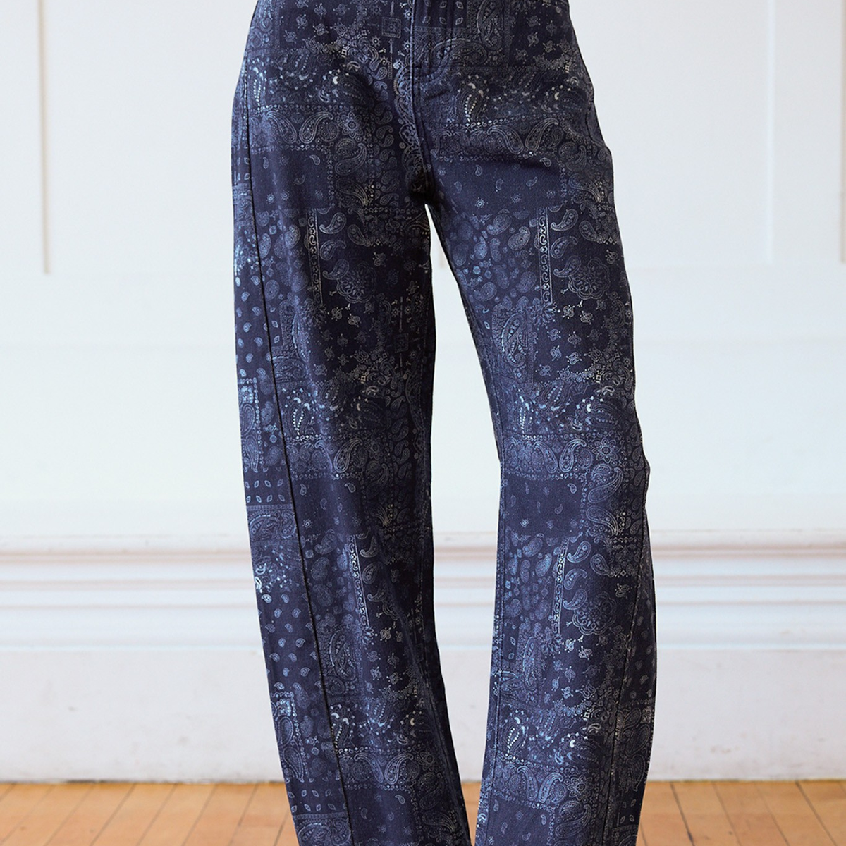 Washed Bandana Print Wide Leg Pants – II Brunettes
