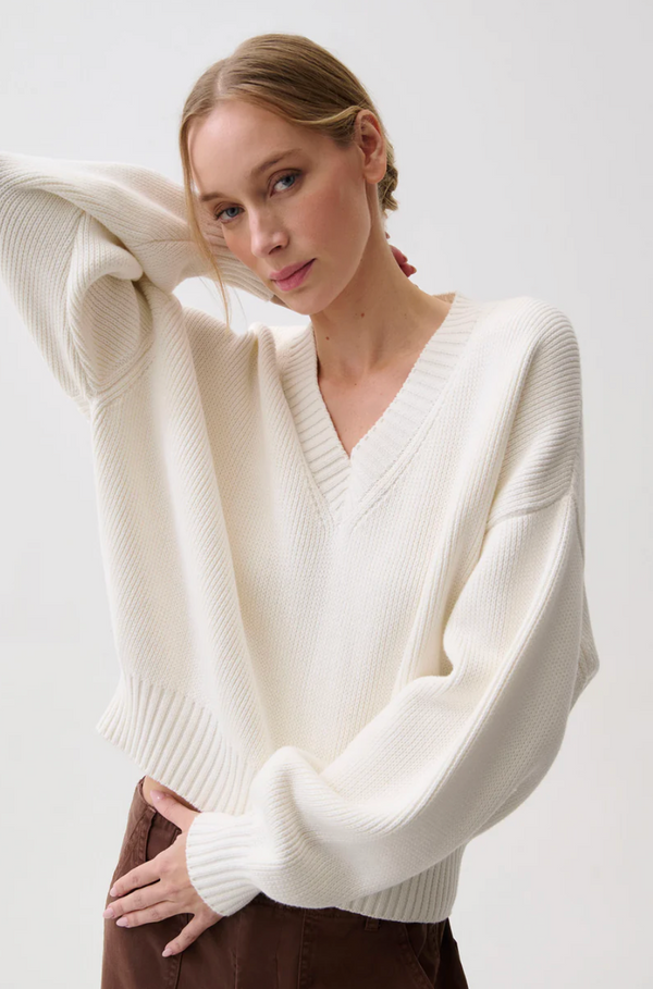 Nika Heavyweight V Neck Sweater