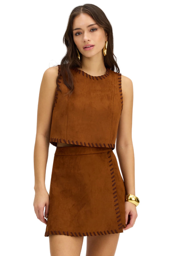 WHIPSTITCH EVERLY TANK in Chestnut
