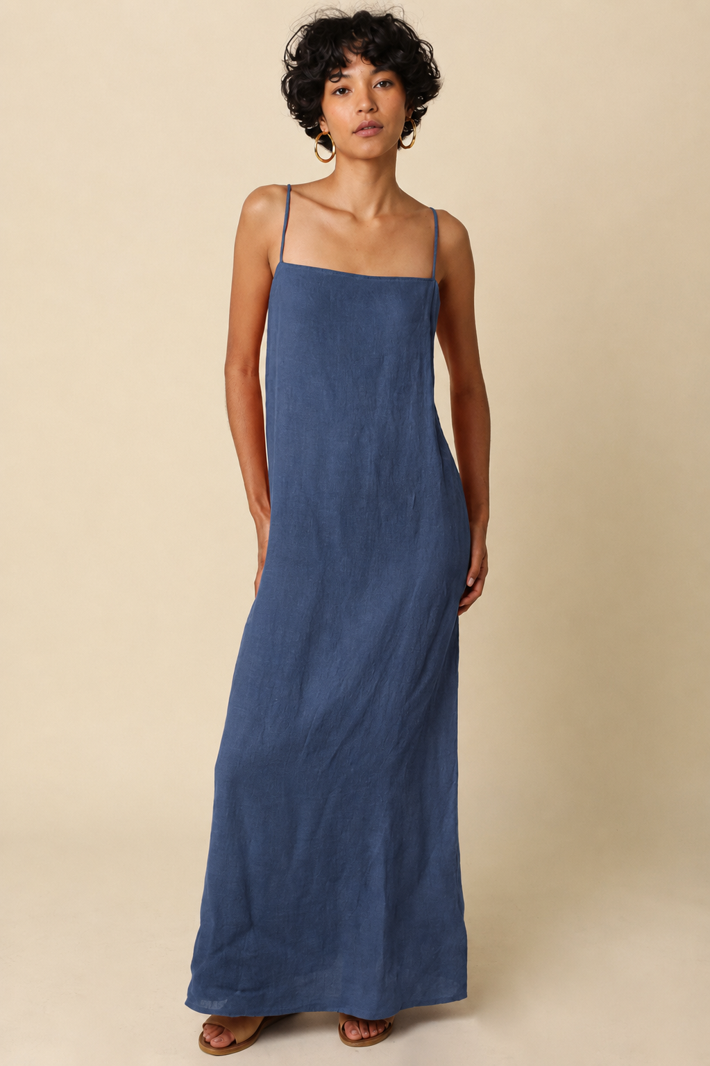 Anna Cami Maxi Linen Dress