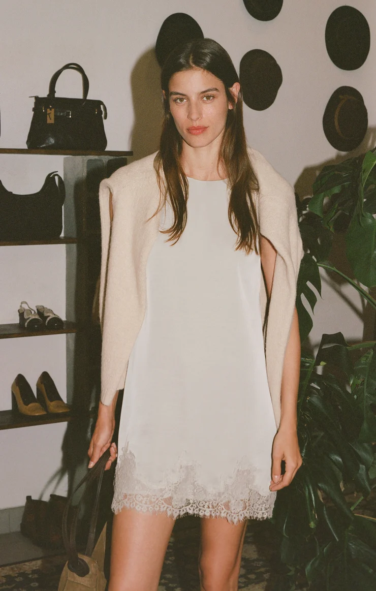MEADOW MUSE LACE MINI DRESS