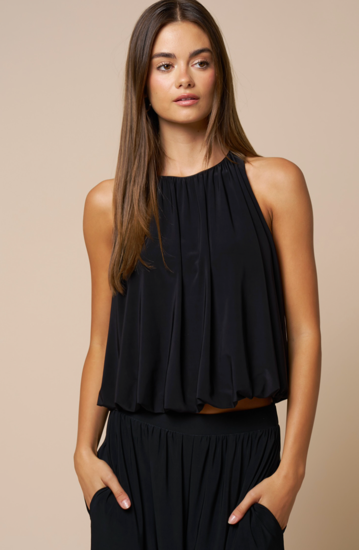 Bubble Hem Sleeveless Top