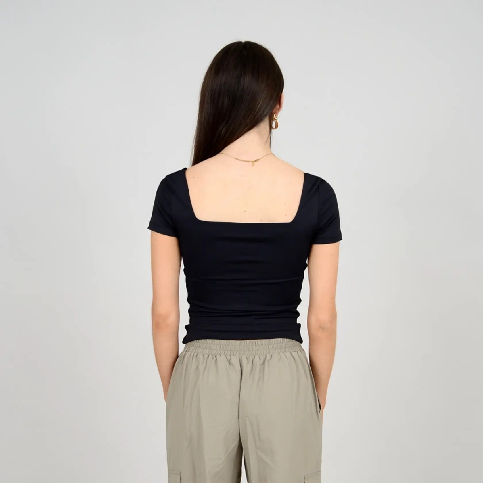 Stacy Square Neck Short Sleeve Top – II Brunettes